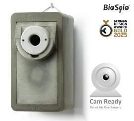 VARIKA Cam Ready 32 - Holzbeton-Vogelhaus für Kameras 